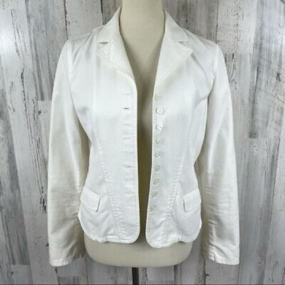 White Banana Republic Jacket Size 6 Button Up